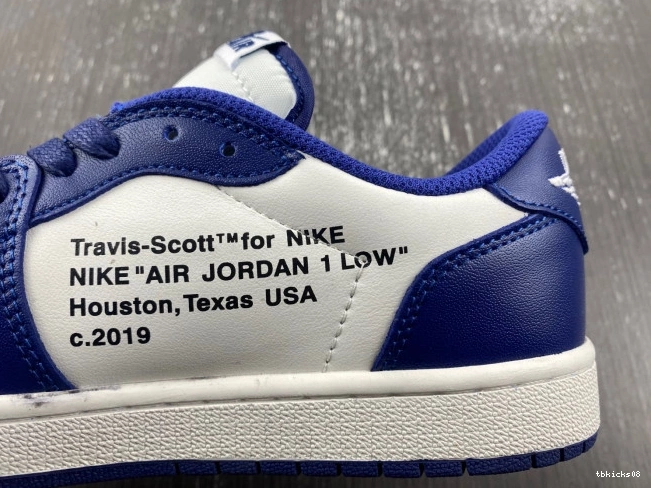 Reps TBkick X JORDAN OFF-WHITE CUSTOM X 1 SCOTT AIR TRAVIS DM7890-101 0724